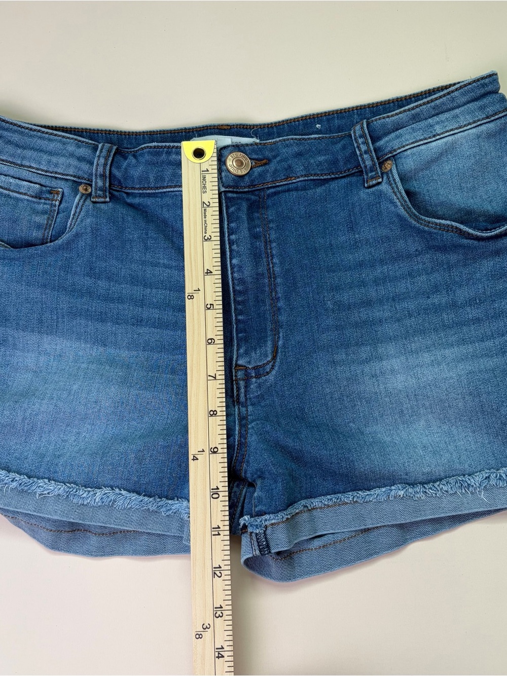 STS Blue Women's Mid-Rise Washed Blue Denim Shorts - Picture 5 of 6